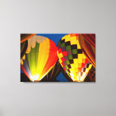 Warme luchtballonnen gloeien canvas afdruk (Voorkant)