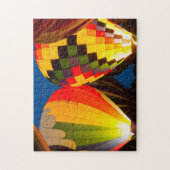 Warme luchtballonnen gloeien legpuzzel (Verticaal)