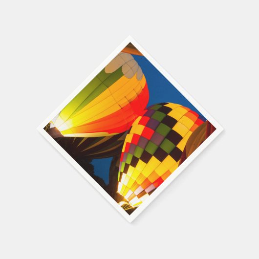 Warme luchtballonnen gloeien servetten (Hoek)