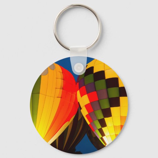 Warme luchtballonnen gloeien sleutelhanger (Voorkant)