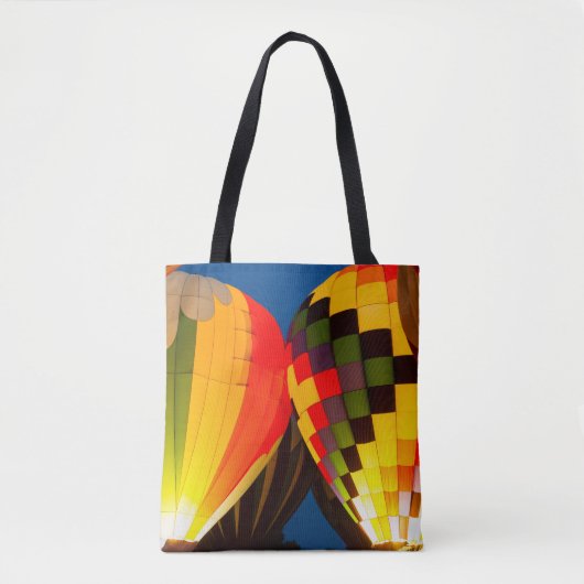 Warme luchtballonnen gloeien tote bag (Voorkant)