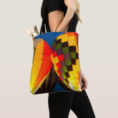 Warme luchtballonnen gloeien tote bag (Dichtbij)
