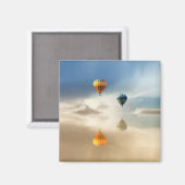Warme luchtballonnen waterreflectie magneet (Voorkant / Achterkant)