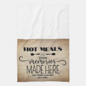 Warme maaltijden Warme herinneringen Gepersonalise Theedoek (Verticaal)