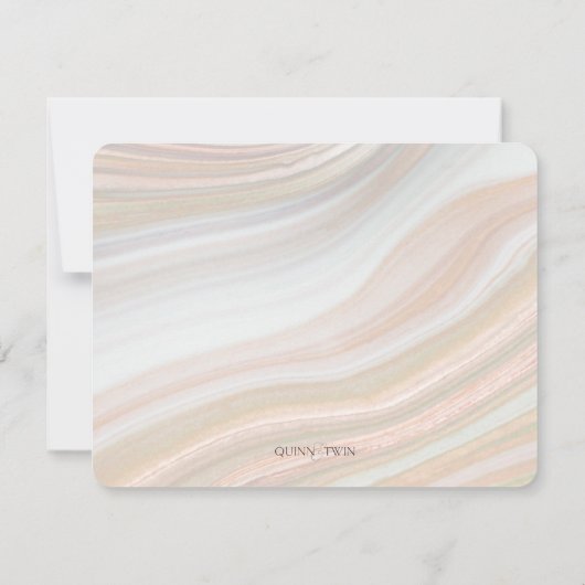 Warme marmeren geode RSVP kaartje (Achterkant)