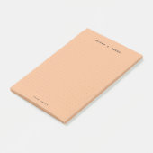 Warme, minimalistische en gepersonaliseerde retro- post-it® notes (Schuin)