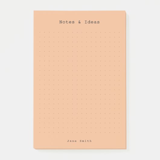 Warme, minimalistische en gepersonaliseerde retro- post-it® notes (Voorkant)
