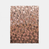 Warme Mocca Mousse 3D Cube Patroon Deken (Voorkant)