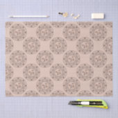 Warme Mocha Rococo Revival Lotus Polka Dot Mandala Tissuepapier (Craft)