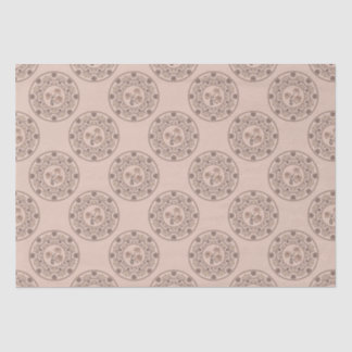 Warme Mocha Rococo Revival Lotus Polka Dot Mandala Tissuepapier