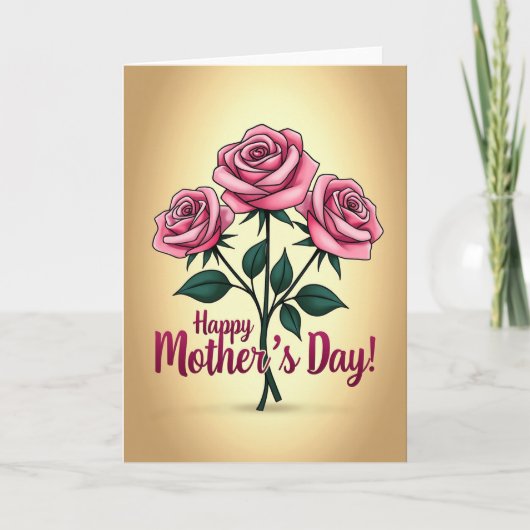 Warme Moederdag bloemkaart Kaart (Voorkant)