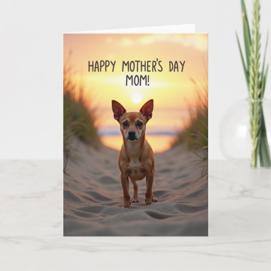 Warme Moederdag Hond Kaart (Voorkant)