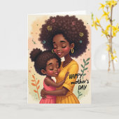 Warme Moederdag Knuffelkaart Kaart (Gele Bloem)