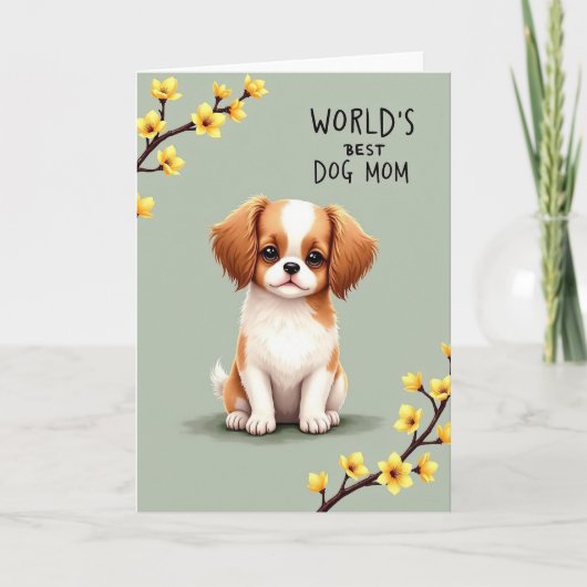 Warme Moederdag Puppy Kaart (Voorkant)