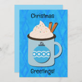 Warme Mok Kerstgroeten Flat Holiday Kaart (Voorkant / Achterkant)