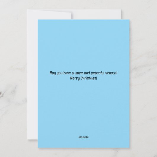 Warme Mok Kerstgroeten Flat Holiday Kaart (Achterkant)