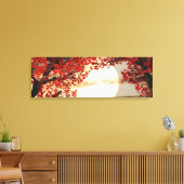 Warme nacht onder de rode boom - Digitale Kunst Canvas Afdruk (Insitu (Woonkamer))