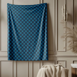 Warme Navy Plaid Deken Traditionele Tartan Look