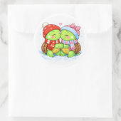 Warme Neus Aanraking Ronde Sticker (Tas)