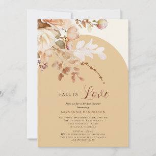 Warme neutraal Herfst in liefde bloemig Vrijgezell Kaart