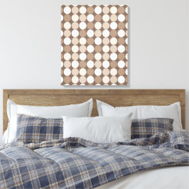 Warme neutrale aardse geometrische cirkels canvas afdruk