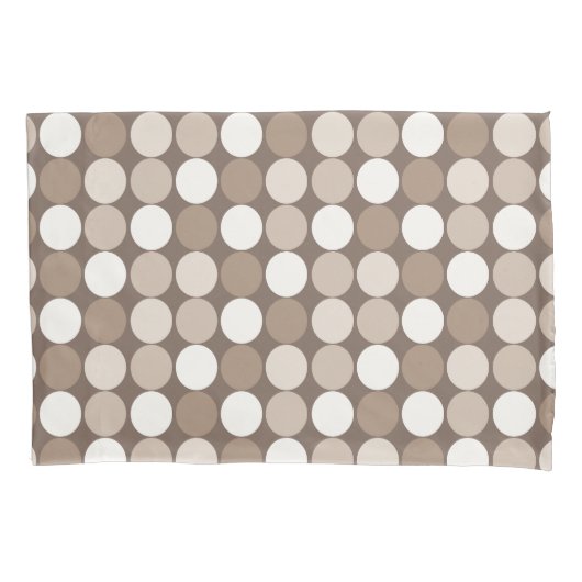 Warme neutrale aardse geometrische cirkels kussensloop (Voorkant)