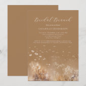 Warme neutrale bruids brunch douche uitnodiging (Voorkant / Achterkant)