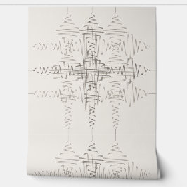 Warme Neutrale Geluidsgolf Minimale Stijl Behang