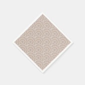 Warme Neutrals Cafe Ombre Dot Mandala Art Deco Servet (Hoek)