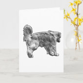 Warme noot, gestippelde stap kaart (Gele Bloem)