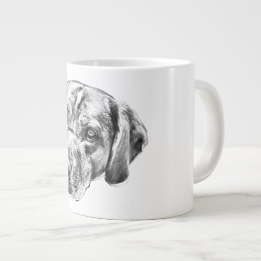 Warme ogen in de oogstgloed grote koffiekop (Voorkant rechts)