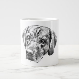 Warme ogen in de oogstgloed grote koffiekop