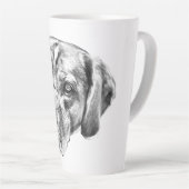 Warme ogen in de oogstgloed latte mok (Rechterhoek)