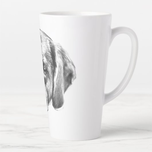 Warme ogen in de oogstgloed latte mok (Rechts)