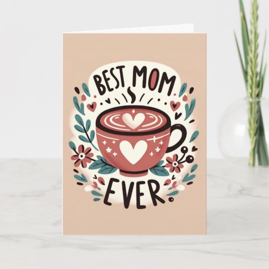 Warme omhelzing - beste mama ooit feestdagen kaart (Voorkant)