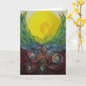 warme ontvangstkaart kaart (Gele Bloem)