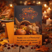 Warme Oogstverzameling – Thanksgiving Uitnodiging