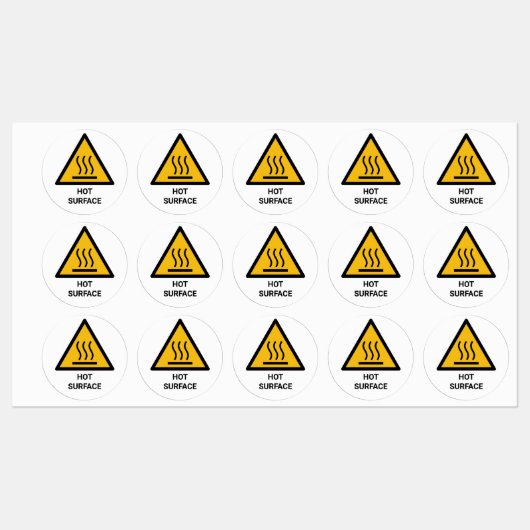 Warme Oppervlaktewaarschuwing, Extreme Hittewaarsc Labels (Vel)