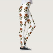Warme Oranje Bloemige Leggings (Rechts)