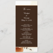 Warme Oranje botanische elegantie Programmakaart (Voorkant)