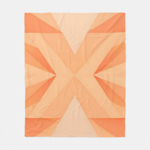 Warme Oranje Geometrische Steruitbarsting Abstract Fleece Deken