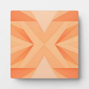 Warme Oranje Geometrische Steruitbarsting Abstract Fotoplaat