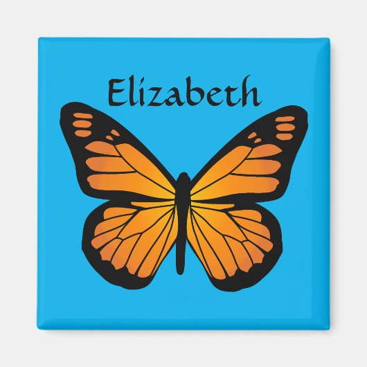 Warme Oranje gloeivlinder Magneet (Voorkant)