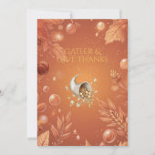 Warme Oranje Thanksgiving met Cornucopia Harvest Kaart (Voorkant)
