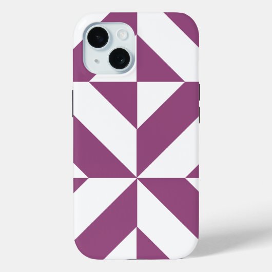 Warme Paarse geometrische deco kubus Case-Mate iPhone Case (Achterkant)