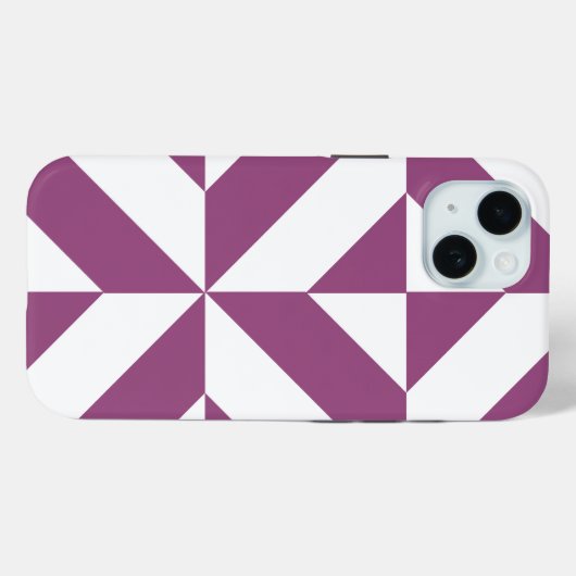 Warme Paarse geometrische deco kubus Case-Mate iPhone Case (Achterkant (horizontaal))