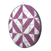 Warme Paarse geometrische deco kubus Dartbord (Voorkant Rechts)