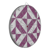 Warme Paarse geometrische deco kubus Dartbord (Voorkant Links)