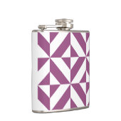 Warme Paarse geometrische deco kubus Heupfles (Rechts)