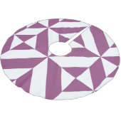 Warme Paarse geometrische deco kubus Kerstboom Rok (Gekanteld)